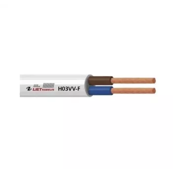 Cable H03VV-F 3x0.75 White 50m