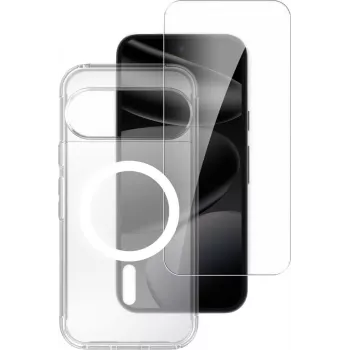4smarts 360° Premium Protection Set for Google Pixel 11 / 11 Pro – Tempered Glass Screen Protector & Clear TPU Case