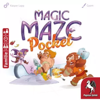 PEGASUS Magic Maze Pocket Cooperative Real-Time Maze Game, 1-4 Players, Ages 8+, 15 Minutes, Travel Edition