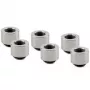 Thermal Grizzly DeltaMate Extender Fitting - MF14, Gloss Nickel, 6-Pack