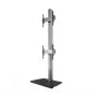 B-TECH AV SYSTEM X - Universal Dual Stack Flat Screen Floor Stand (VESA 600 x 400) - 2.4m, Black