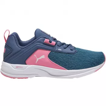 PUMA Comet 2 Alt Kids' Running Shoes Gray-Pink with Hook-and-Loop Strap