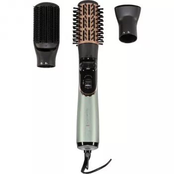 Remington AS 5860 Botanicals Hot Air Styler with Ionic Conditioning, 1200 W, 50mm Mixed Bristle Brush, Concentrator Nozzle, Root Boost Attachment, Cool Shot, Advanced Ceramic Coating Infused with Aloe Vera, Jojoba & Rose Extract, Black
