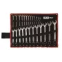 Combination Spanner Set Household 25 Pcs Chrome Vanadium Steel Metric 6-32mm with Roll-up Pouch
