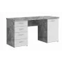 MT926-C264 Concrete Effect Writing Desk with White Steel Frame, 120x60x75 cm