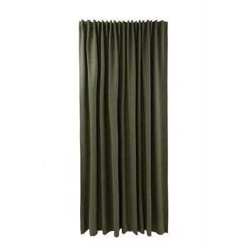 Bari W3630-5057 Green Grommet Curtain 260x280 cm - Single Extra-Wide Panel