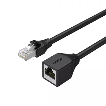 UNITEK Cat.6 STP RJ45 Extension Cable Male to Female, 2m, Black