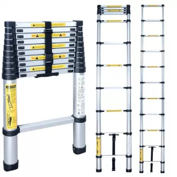 Telescopic Ladder BL-T380 380 cm, 13 Rungs, Aluminium, EN131, 150 kg