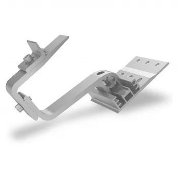 K2 Systems SingleHook 4S Roof Hook for PV Mounting, Stainless Steel, Adjustable Height, TÜV Certified