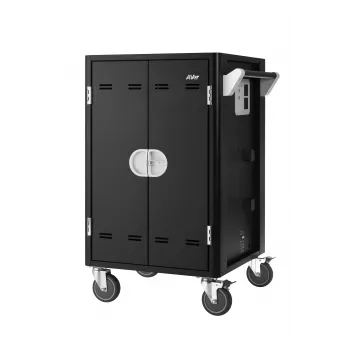 LEBA Futura 20 Notebook Charging Cart for 20 Laptops up to 16 Inches, Light Grey