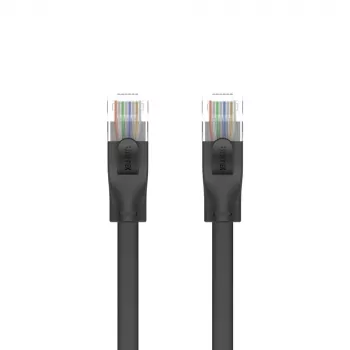 UNITEK Cat.6 UTP Flat Patch Cable 10m Black RJ45 Snagless Gigabit Ethernet