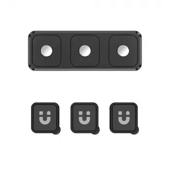 UNITEK SnapHold Magnetic Cable Organizer for Desk (Set of 3+1), Black
