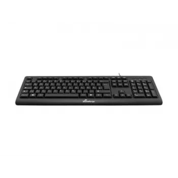 MediaRange MROS109-GR Wired USB Keyboard, QWERTY Greek Layout, Black, 105 Keys, Membrane, 1.5m Cable