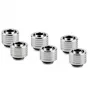 Thermal Grizzly DeltaMate Compression Fitting, Brass - Gloss Nickel, ST13, 6-Pack