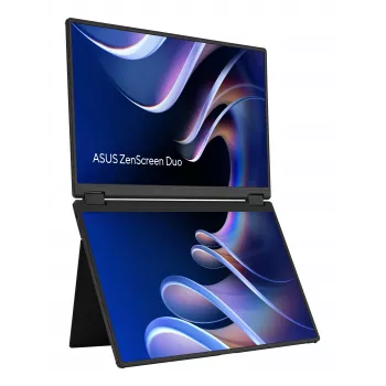 ASUS ZenScreen Duo MB14FCD 14 inch Dual Portable Monitor WUXGA IPS USB-C Mini-HDMI Foldable Black