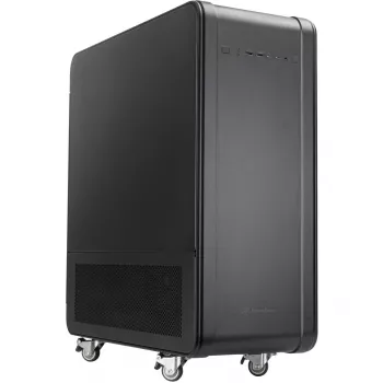 SilverStone Technology ALTA G1M Micro-ATX Tower Case - Black, Tempered Glass, 90° Motherboard Rotation, 180mm Air Penetrator Fan