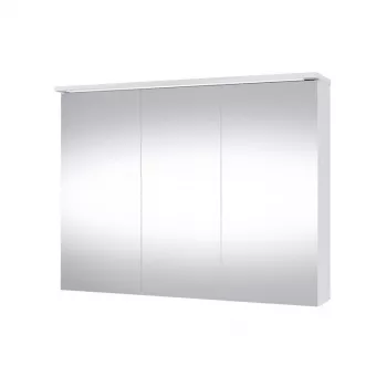 Bathroom Cabinet Domoleti SV 90DL-2 White High-Gloss with Ceramic Basin, 2 Soft-Close Drawers