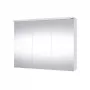 Bathroom Cabinet Domoleti SV 90DL-2 White High-Gloss with Ceramic Basin, 2 Soft-Close Drawers