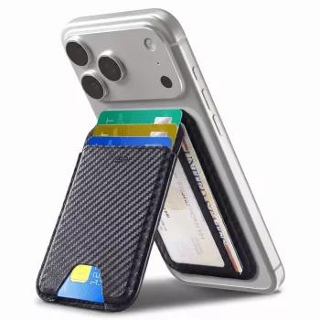 ESR Classic RFID Magnetic Wallet Stand with MagSafe, Carbon Fiber Black