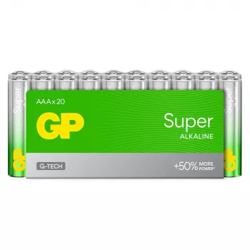 GP Super Alkaline AAA Batteries LR03 20-Pack G-TECH