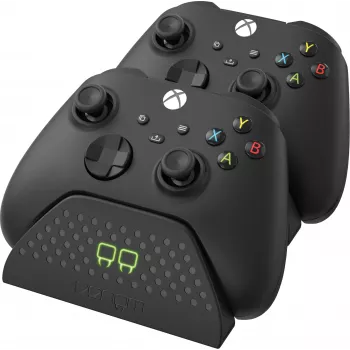 Venom Twin Docking Station for Xbox Series X|S and Xbox One - Dual Controller Charger with 2x NiMH 850 mAh Rechargeable Battery Packs - LED Indicators - Black