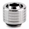 Thermal Grizzly DeltaMate Compression Fitting, Brass - Gloss Nickel, ST16, 6-Pack