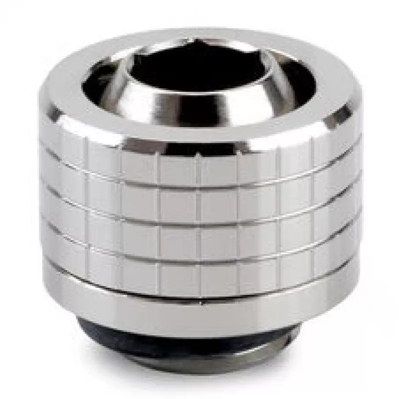 Thermal Grizzly DeltaMate Compression Fitting, Brass - Gloss Nickel, ST16, 6-Pack