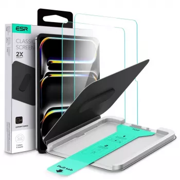 ESR Ultrafit Tempered Glass Screen Protector for Apple iPad Pro 11 inch (5th/6th Gen, 2024-2025) - 2 Pack