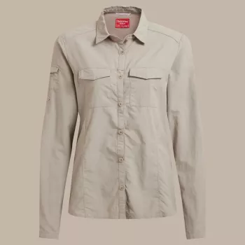 Craghoppers NosiLife Adventure LS Shirt III Women's Travel Shirt - Soft Mushroom
