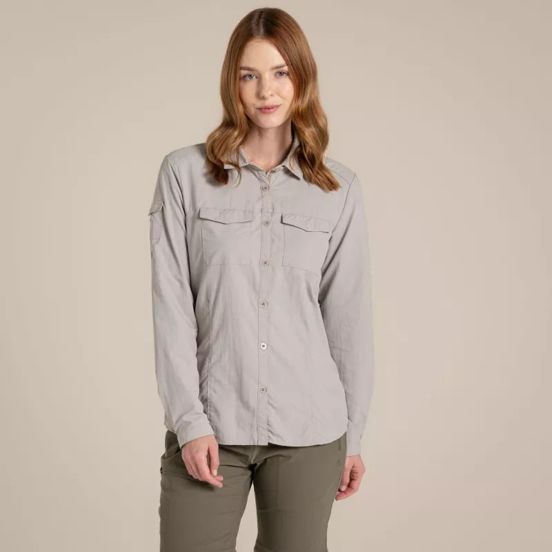 Craghoppers NosiLife Adventure LS Shirt III Women's Travel Shirt - Soft Mushroom