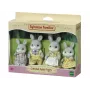Sylvanian Families Cottontail Rabbit Family - 4 Collectible Flocked Figures with Removable Clothes