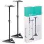 Stagg SMOS10SET Pair of Steel Monitor Speaker Stands with Telescopic Height Adjustment, Black
