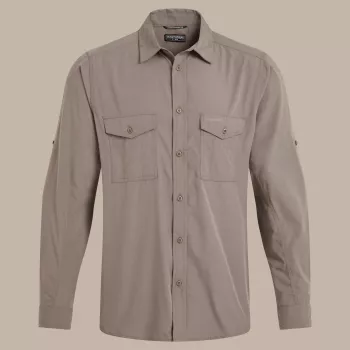 Craghoppers Kiwi II Long Sleeved Shirt Men's Pebble XL