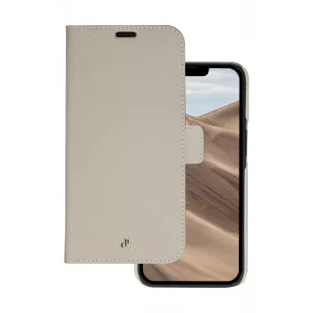 dbramante1928 New York 2-in-1 Wallet Case for iPhone 14 Pro, Full-Grain Leather, Sand Dune