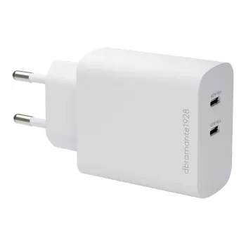 dbramante1928 re-charge 45W Dual USB-C PD Wall Charger - White (EU)