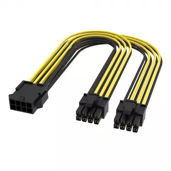 Akasa 6 Sets PCIe to Dual 6+2-Pin Splitter Cable - 24 cm