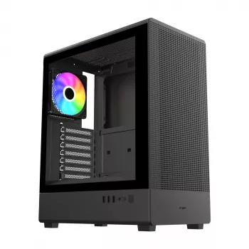 FSP Fortron M221-BA Mid Tower Case, Tempered Glass, Black