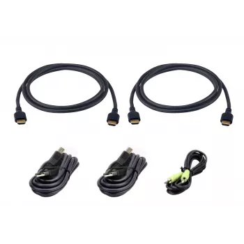 ATEN 2L-7D02UH21X5 Ultra High Speed KVM Cable Set - DisplayPort, USB, Audio, 5m, Black