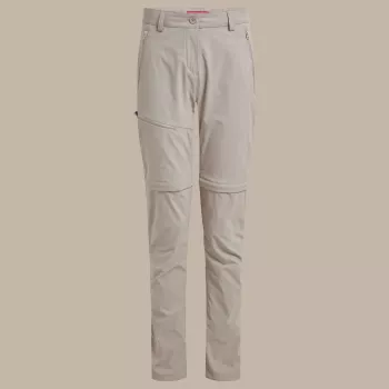 Craghoppers NosiLife Pro Convertible Trouser III Women's Hiking Trousers Soft Mushroom XS