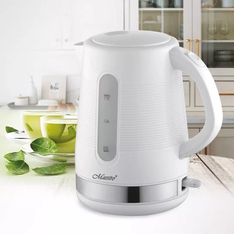 Maestro MR-035-WHITE Electric Kettle 1.7L 2200W White Plastic