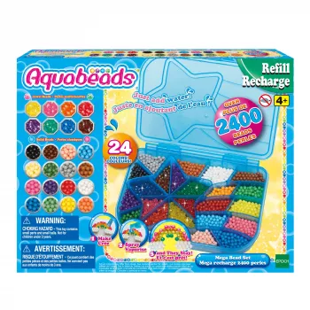 EPOCH Aquabeads Maxi Refill Pack – 2400 Solid Beads in 24 Colours