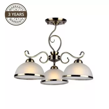 Estera MX90746C/3 3-Light E27 Ceiling Lamp, Chrome Finish