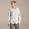 Craghoppers NosiLife Loukkos Long Sleeved Shirt Women's Oyster Size S