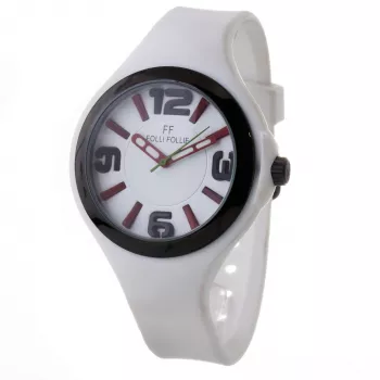 Folli Follie Women's Ceramic White Dial Watch WF1Y045ZPW (40mm)
