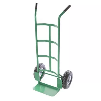 Sack Truck HT008 150 kg Folding Steel Hand Truck with Solid Rubber Wheels Black/Red
