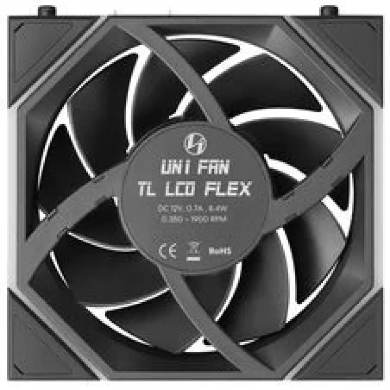 Lian Li UNI FAN TL120 LCD FLEX Wireless ARGB 120mm Fan - Black