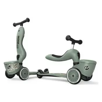 Scoot & Ride Highwaykick 1 Lifestyle 2-in-1 Ride-on & Scooter, Green Lines