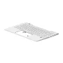 HP Top Cover with Keyboard UK Silver Backlit M23769-031