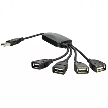 AKYGA AK-AD-13 USB 2.0 4-Port Hub, Black