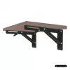 MACLEAN MC-194 Folding Wall Shelf Bracket, Pair, White, Steel, 60 kg Load, 300 mm Arm